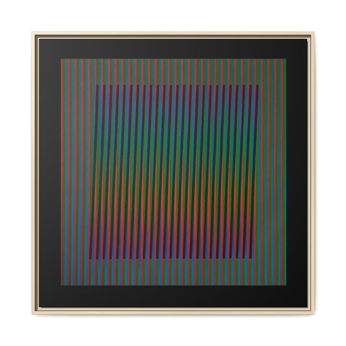 Op Art Multi‑Color Framed Canvas Print — Geometric Optical Wall Art