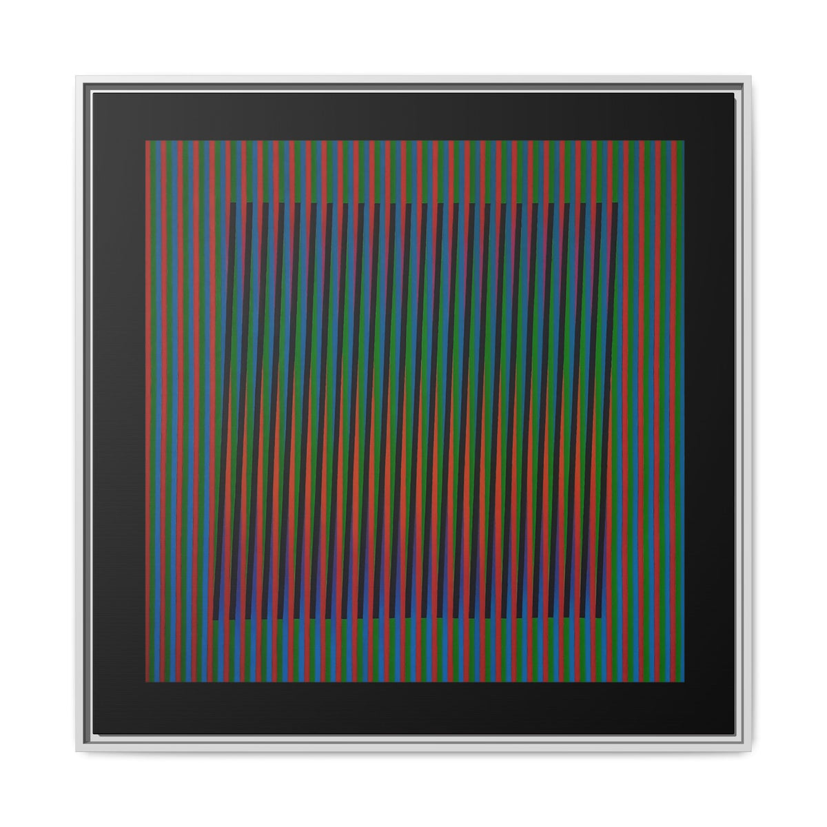 Op Art Multi‑Color Framed Canvas Print — Geometric Optical Wall Art