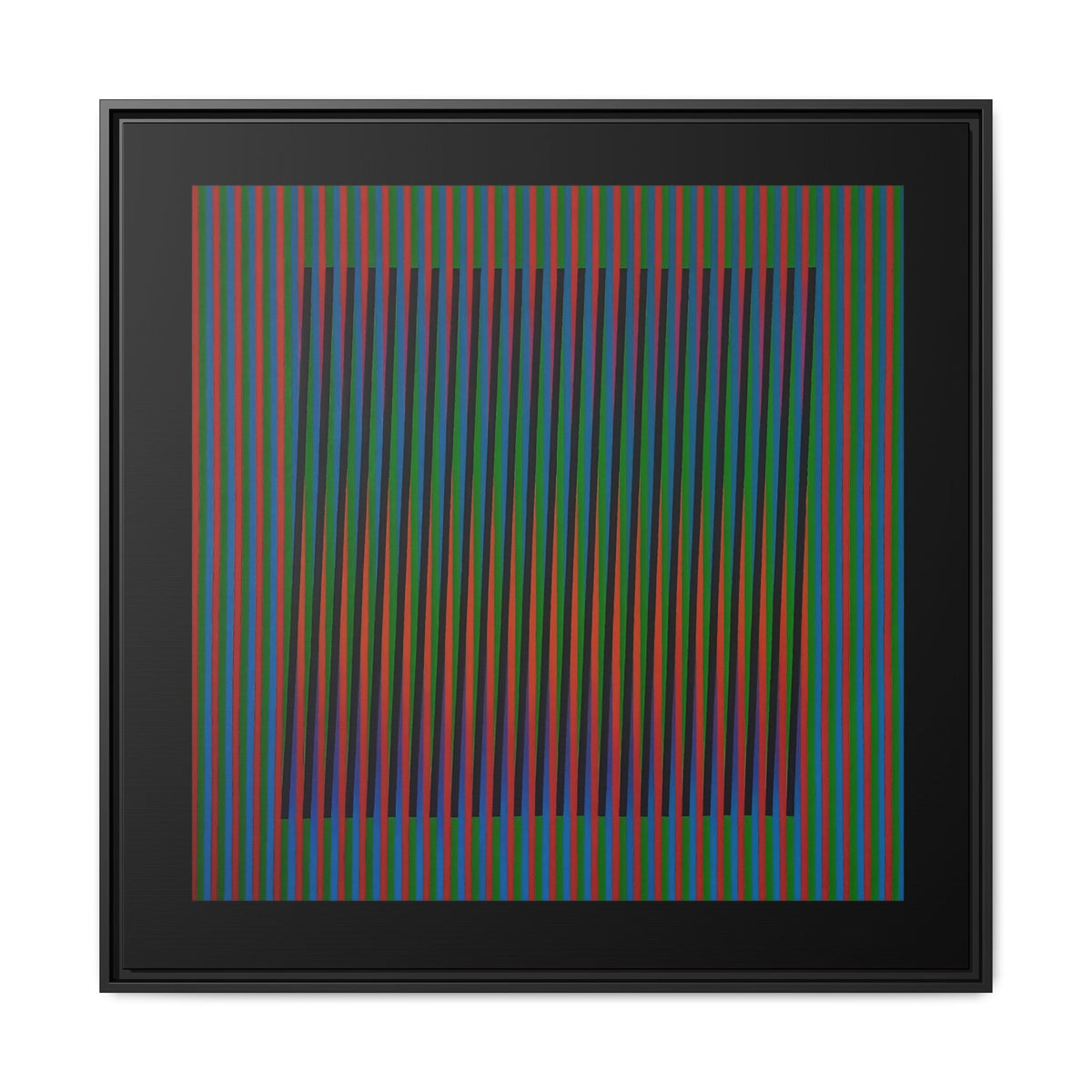 Op Art Multi‑Color Framed Canvas Print — Geometric Optical Wall Art