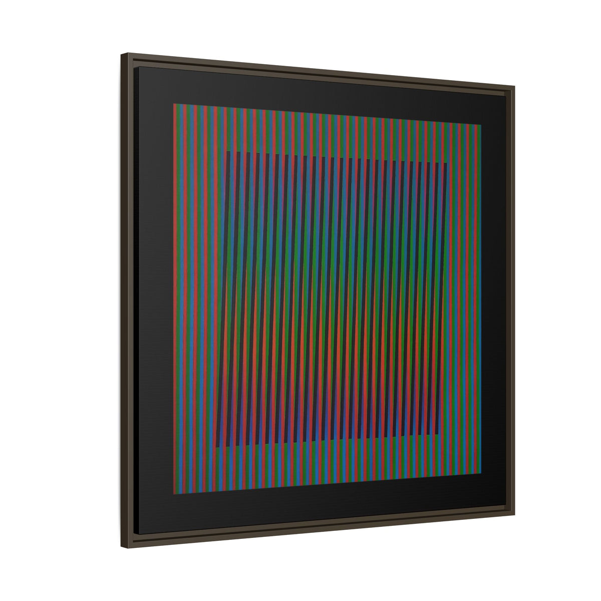 Op Art Multi‑Color Framed Canvas Print — Geometric Optical Wall Art