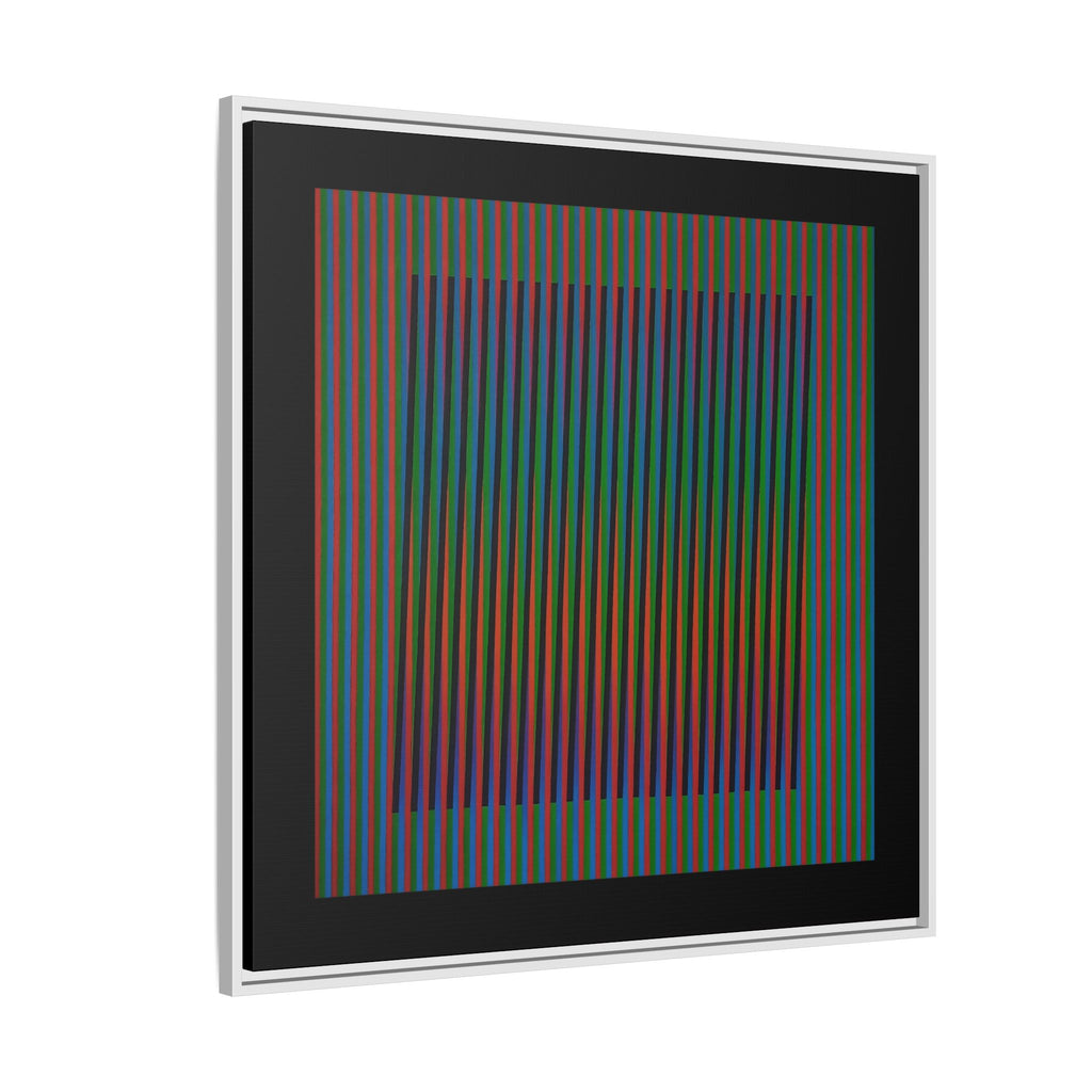 Op Art Multi‑Color Framed Canvas Print — Geometric Optical Wall Art