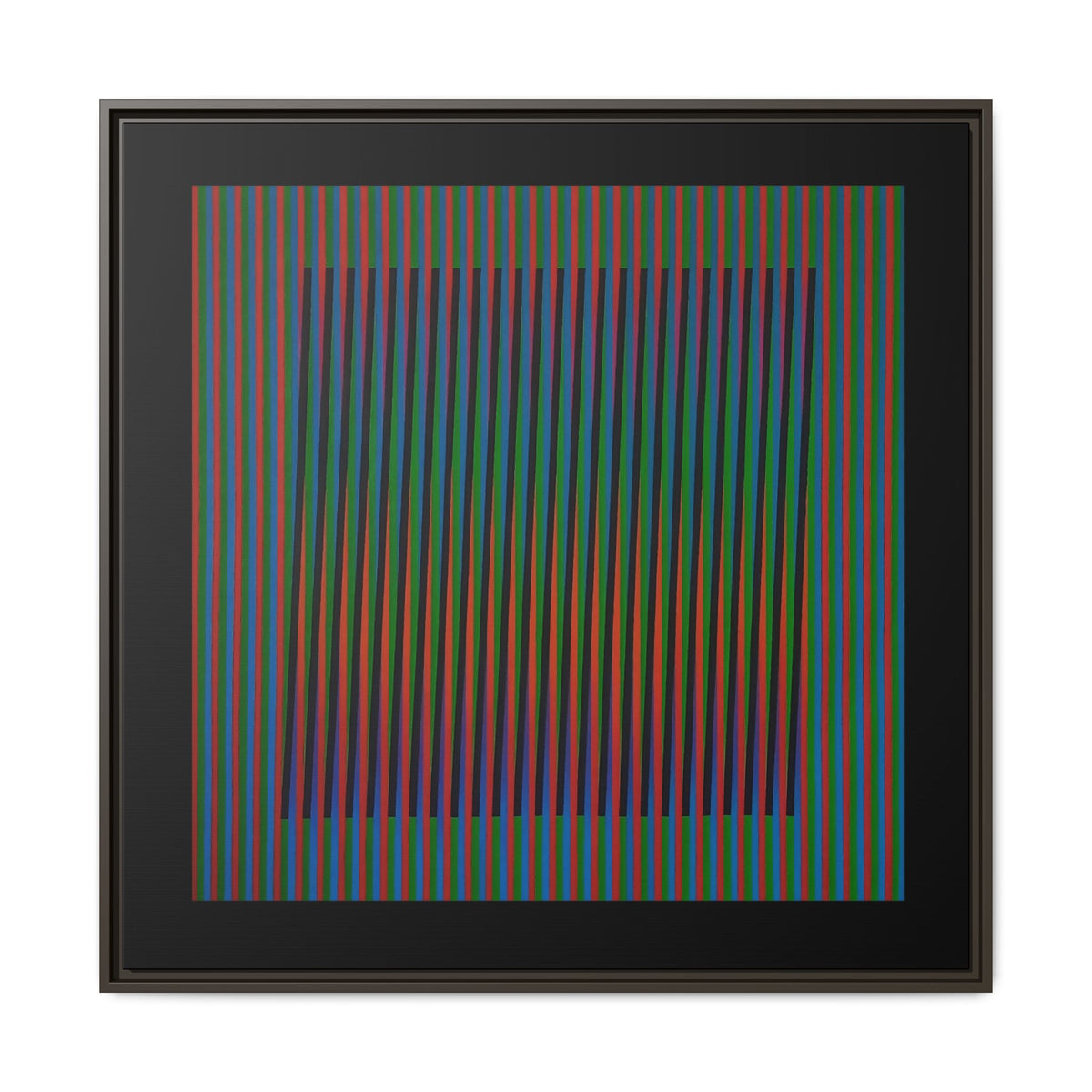 Op Art Multi‑Color Framed Canvas Print — Geometric Optical Wall Art